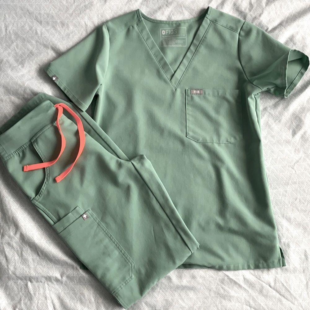 Figs Scrub Set - JADE/ green - Catarina XS & Kade Pants XS/T